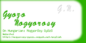 gyozo mogyorosy business card