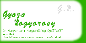 gyozo mogyorosy business card